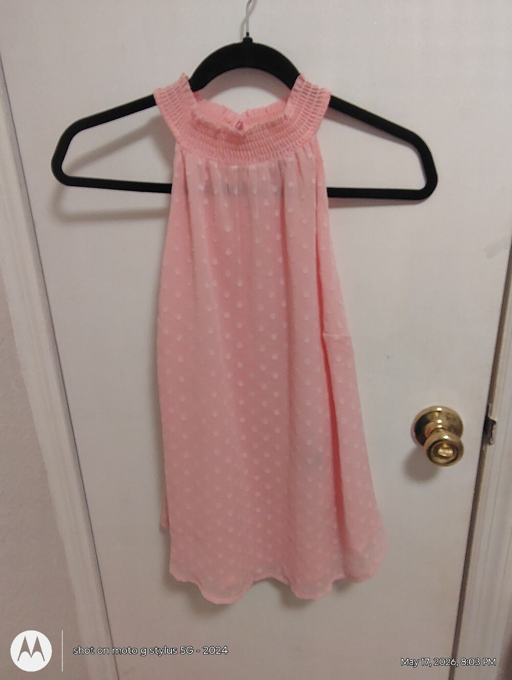 torrid Light Pink Sleeveless Polka Dot Top